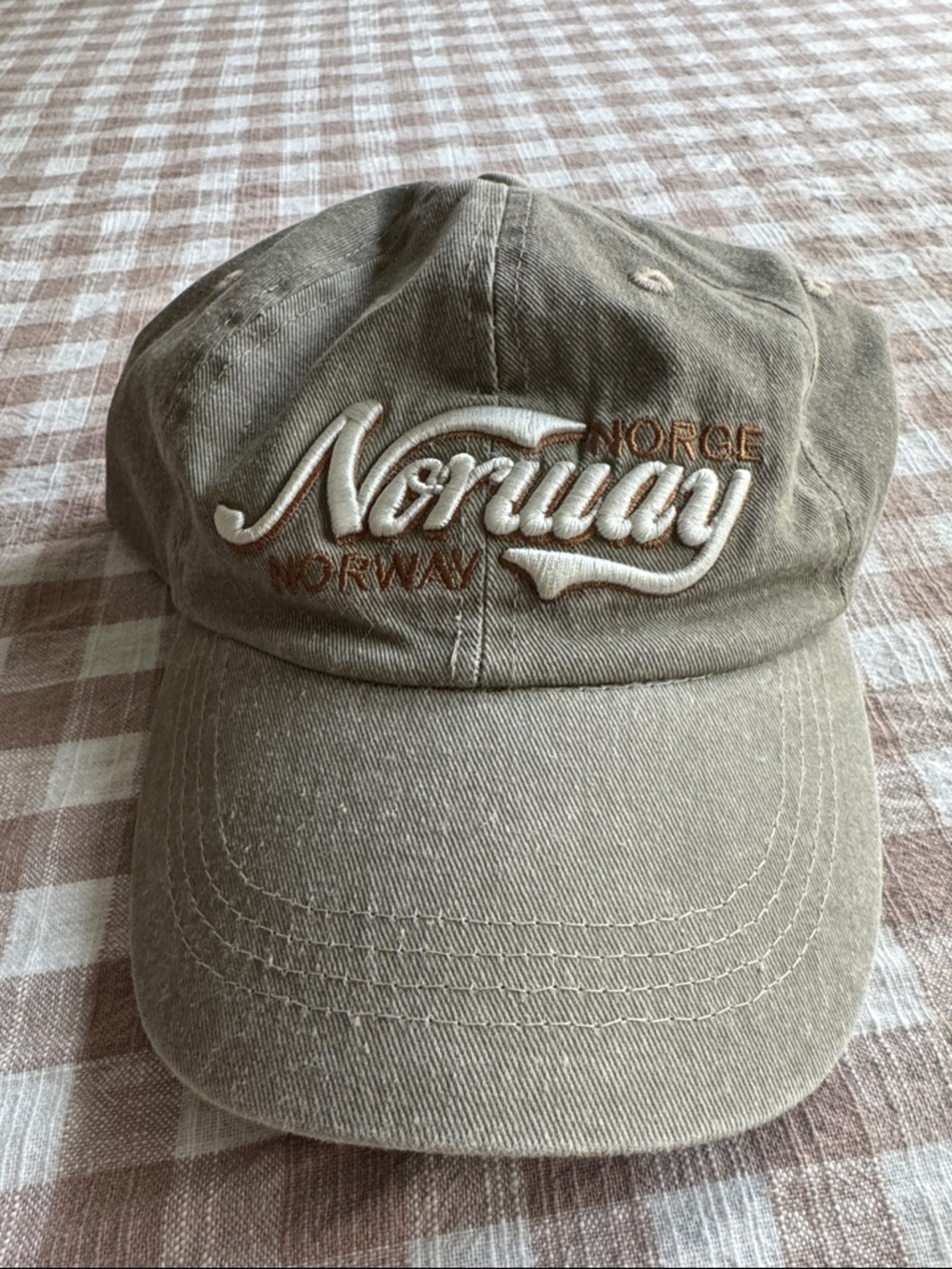 Neutral "Norway" Embroidered Baseball Cap